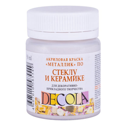 Decola Glass & Ceramics Peinture acrylique 50 ml - Argent