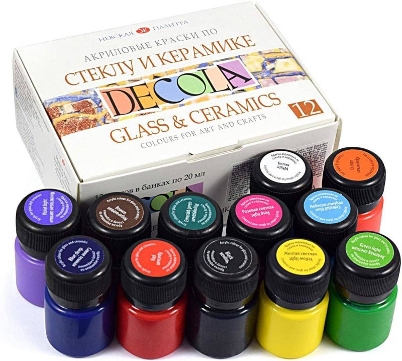 Decola Glass & Ceramics Paint Sets - 12 x 20 ml