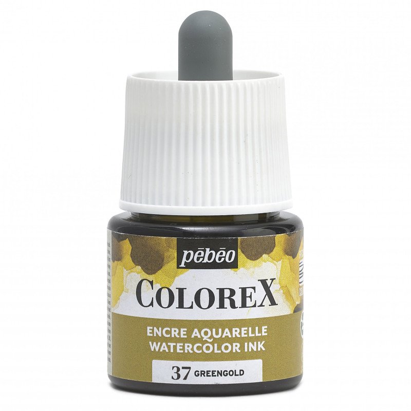 Pebeo Colorex Encre aquarelle 45 ml - 37 - Or vert