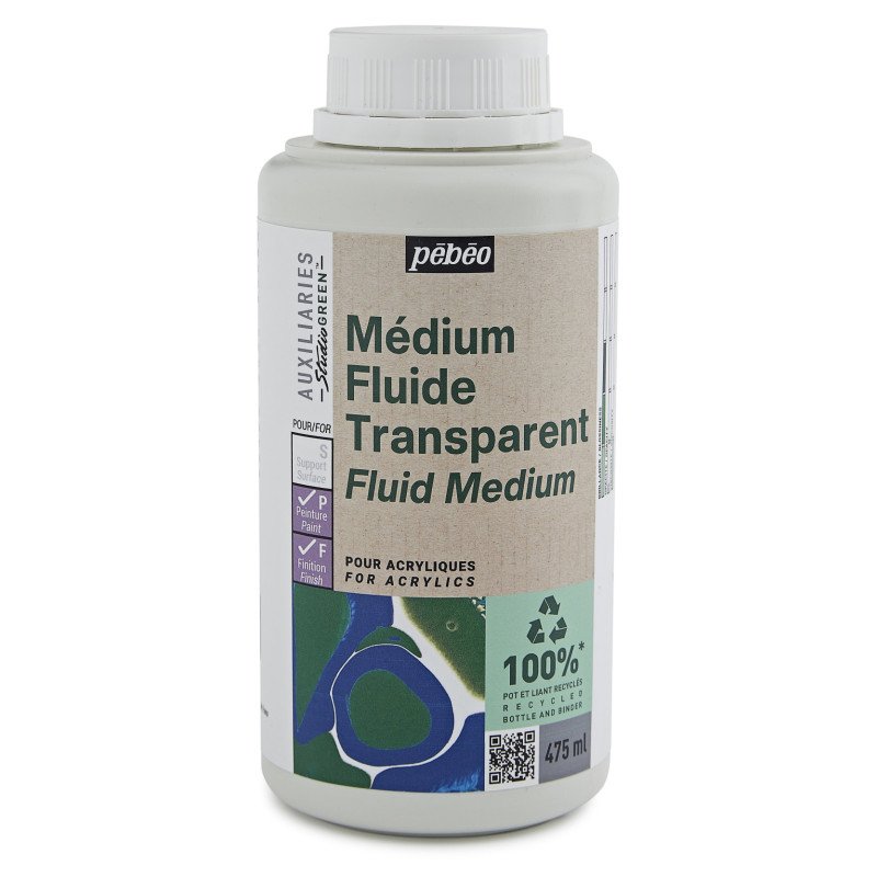 Transparant Vloeistofmedium Pebeo Studio Green 475 ml. - Default Title