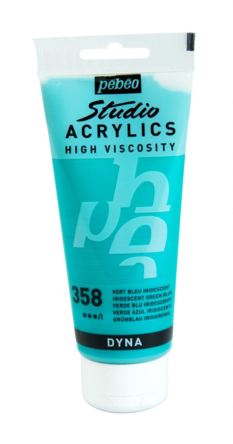 Pebeo Studio Peinture acrylique 100 ml - 358 - Bleu Irisé
