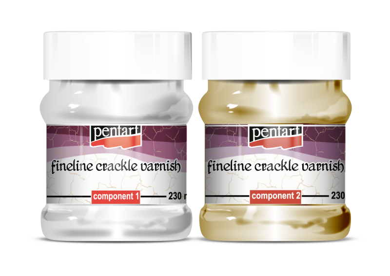 Pentart Fineline 2 composants Craquelé Vernis - 2 x 230 ml