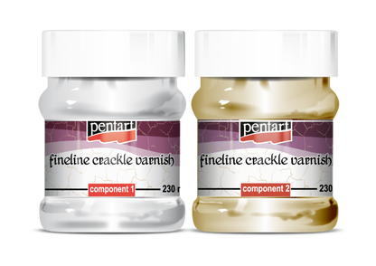Pentart Fineline 2 composants Craquelé Vernis - 2 x 230 ml