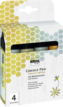 Kreul Stylos pour cire de bougie Sets - Glamour Lighting - 4 pennen