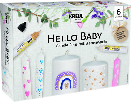 Kreul Stylos pour cire de bougie Sets - Hello Baby - 6 pennen