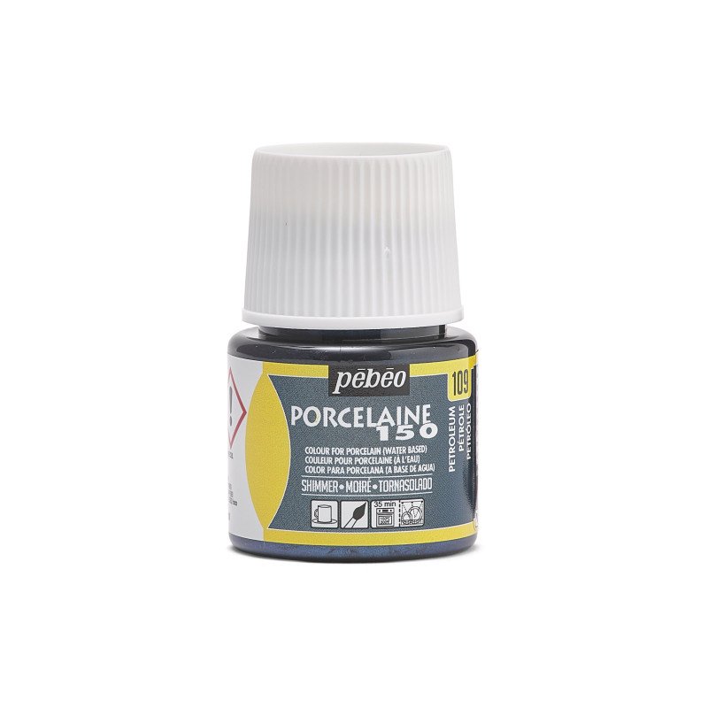 Pebeo Porcelaine 150 Moire Porseleinverf 45 ml - 109 - Petroleum Moir Roze Moiré
