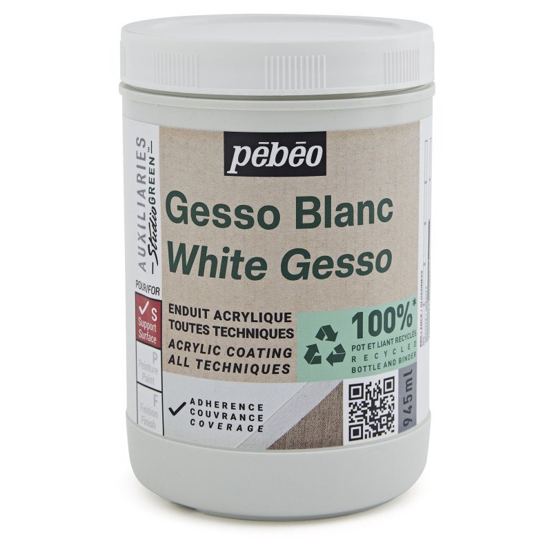 Pebeo Studio Green Gesso - Blanc - 945 ml