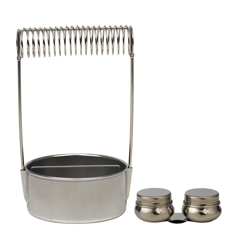 Meeden Accessoires de peinture pour pinceaux et médiums - Métal borstelhouder + dubbele dipper