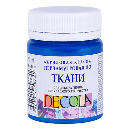 Decola Pearlescent Textile Paint 50 ml - Bleu