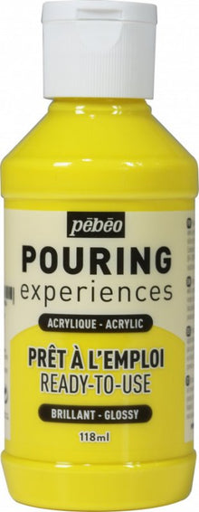Pebeo Pouring Experiences Glanzend Acryl 118 ml - Jaune primaire