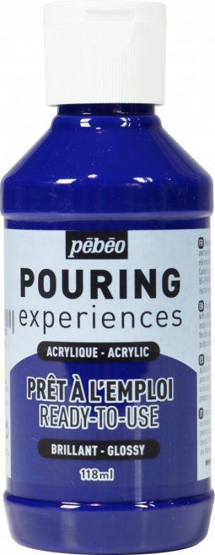 Pebeo Pouring Experiences Glanzend Acryl 118 ml - Cyaan