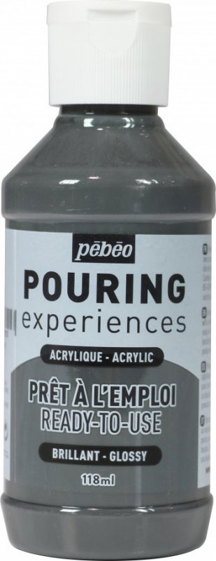 Pebeo Pouring Experiences Glanzend Acryl 118 ml - Gris