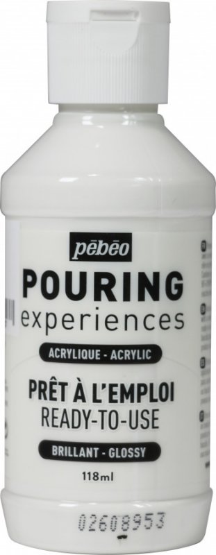 Pebeo Pouring Experiences Glanzend Acryl 118 ml - Blanc de titane