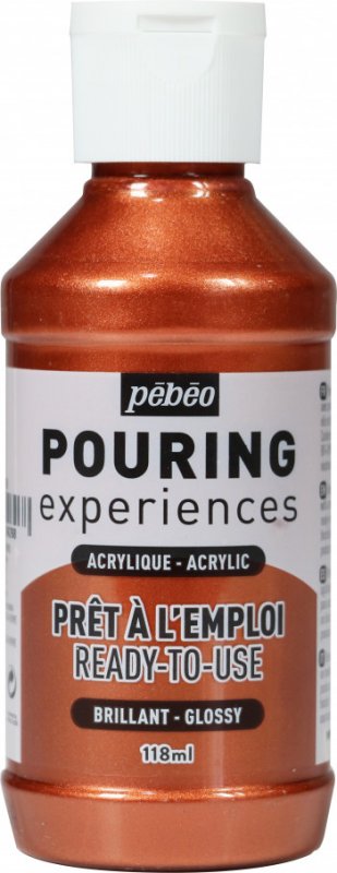Pebeo Pouring Experiences Glanzend Acryl 118 ml - Cuivre Métal