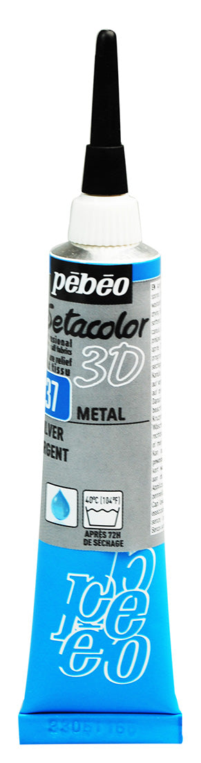 Pebeo Setacolor 3D Liner Metallic 20 ml - Argent