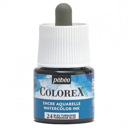 Pebeo Colorex Encre aquarelle 45 ml - 24 - Bleu turquoise