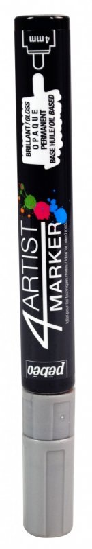 Pebeo 4Artist Oil Marker 4 mm - Argent