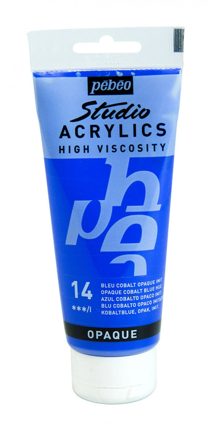 Pebeo Studio Peinture acrylique 100 ml - 14 - Bleu cobalt opaque (imitation)