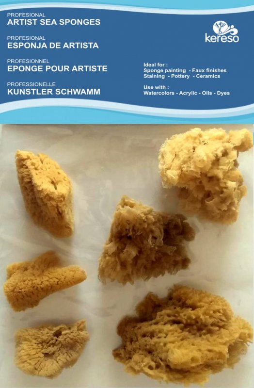 Kereso Natuurlijke Zee Sponzen Variëteitspakket - Fin et rugueux - 6 pièces