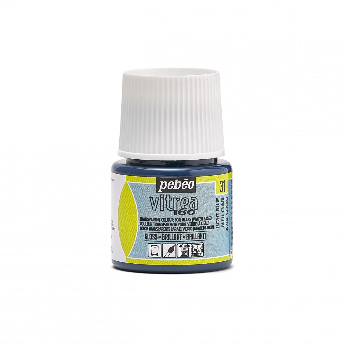 Pebeo Vitrea 160 Peinture sur verre 45 ml Glanzend - 31 - Bleu clair