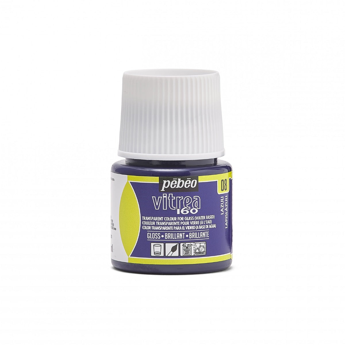 Pebeo Vitrea 160 Peinture sur verre 45 ml Glanzend - 08 - Lapis Lazuli
