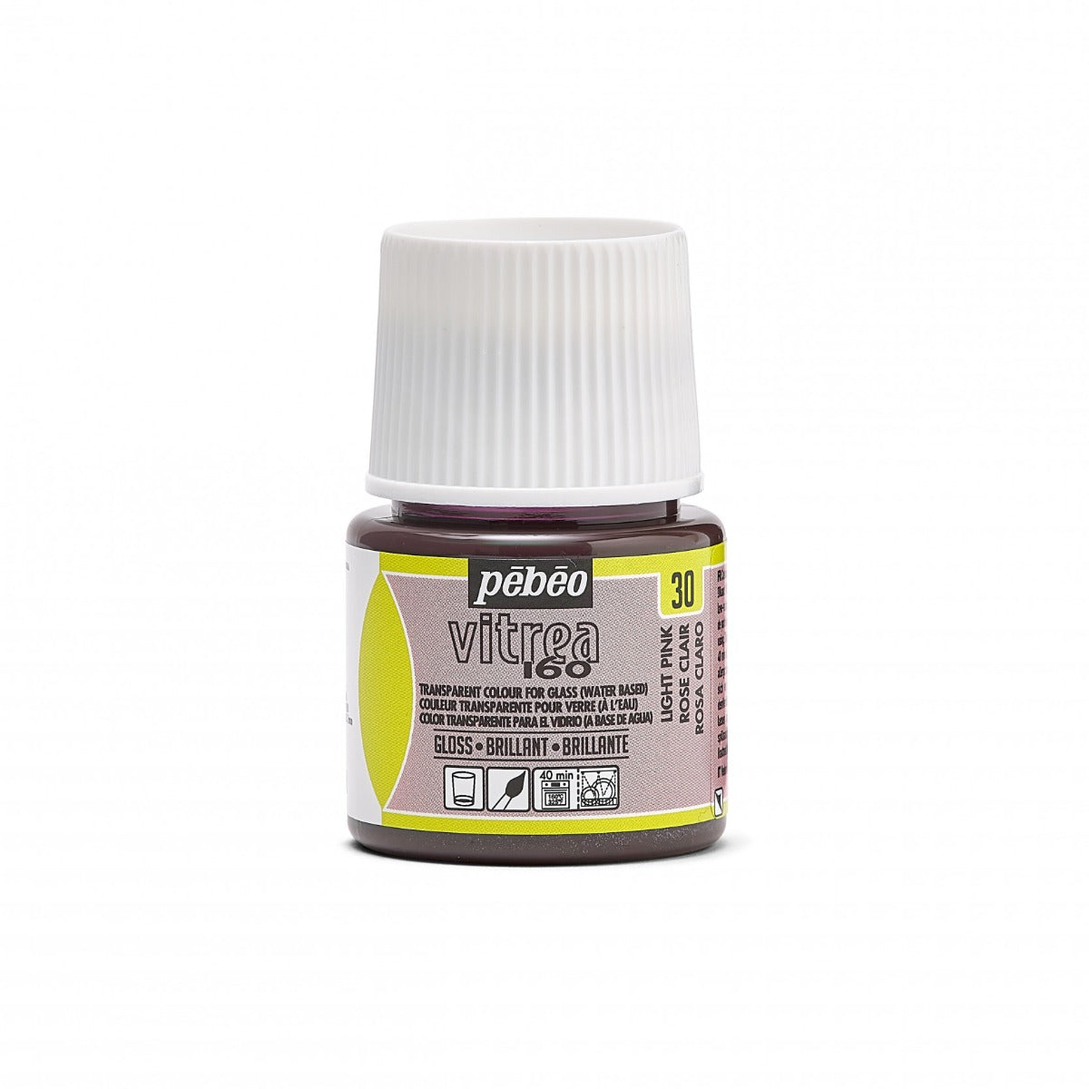 Pebeo Vitrea 160 Peinture sur verre 45 ml Glanzend - 30 - Lichtroze