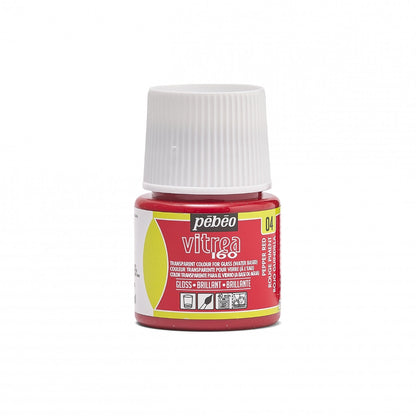 Pebeo Vitrea 160 Peinture sur verre 45 ml Glanzend - 04 - Rode Peper