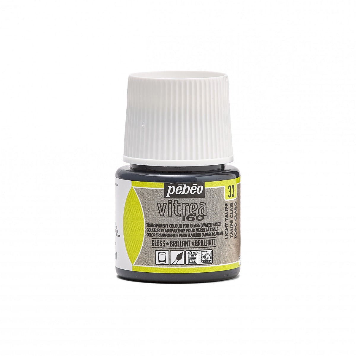 Pebeo Vitrea 160 Peinture sur verre 45 ml Glanzend - 33 - Lichttaupe