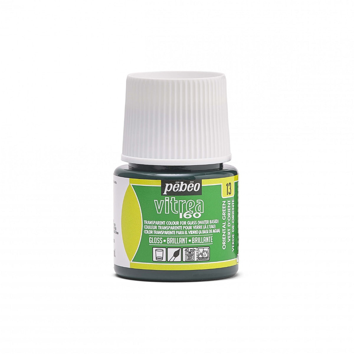 Pebeo Vitrea 160 Peinture sur verre 45 ml Glanzend - 13 - Vert oriental