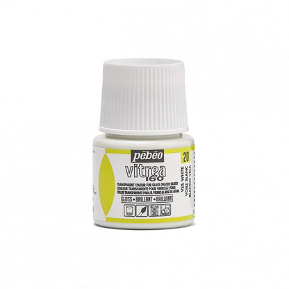 Pebeo Vitrea 160 Peinture sur verre 45 ml Glanzend - 20 - Witte Sluier