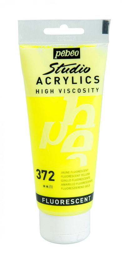 Pebeo Studio Peinture acrylique 100 ml - 372 - Fluo Jaune