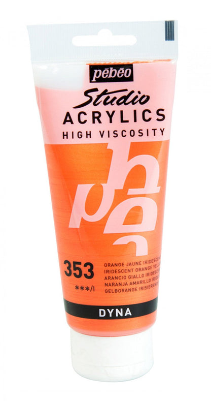Pebeo Studio Peinture acrylique 100 ml - 353 - Orange-Jaune Irisé