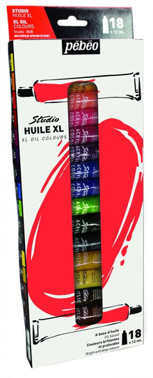 Pebeo Studio XL Oil Paint Sets - 18 x 12 ml