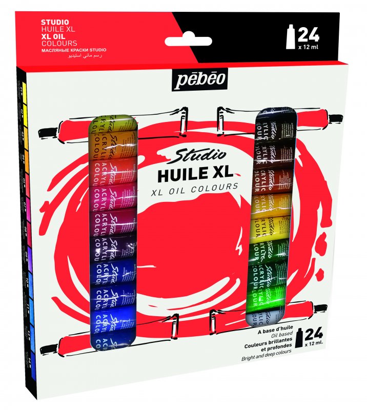 Pebeo Studio XL Oil Paint Sets - 24 x 12 ml