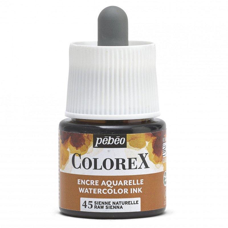 Pebeo Colorex Encre aquarelle 45 ml - 45 - Terre de Sienne naturelle