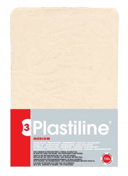 Plastiline Dureté 55 Medium Argile à modeler 750 g - Ivoor