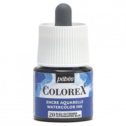 Pebeo Colorex Encre aquarelle 45 ml - 20 - Bleu outremer