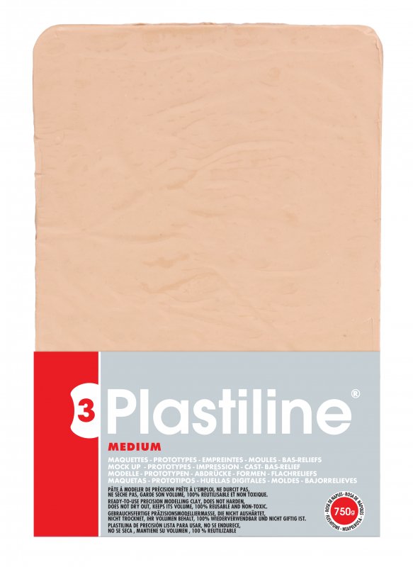 Plastiline Dureté 55 Medium Argile à modeler 750 g - Vleeskleur