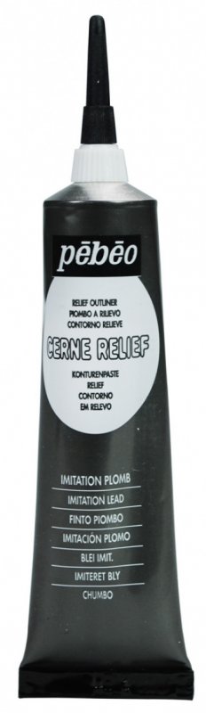 Pebeo Cerne Relief Omlijning 37 ml - Imitation Lood