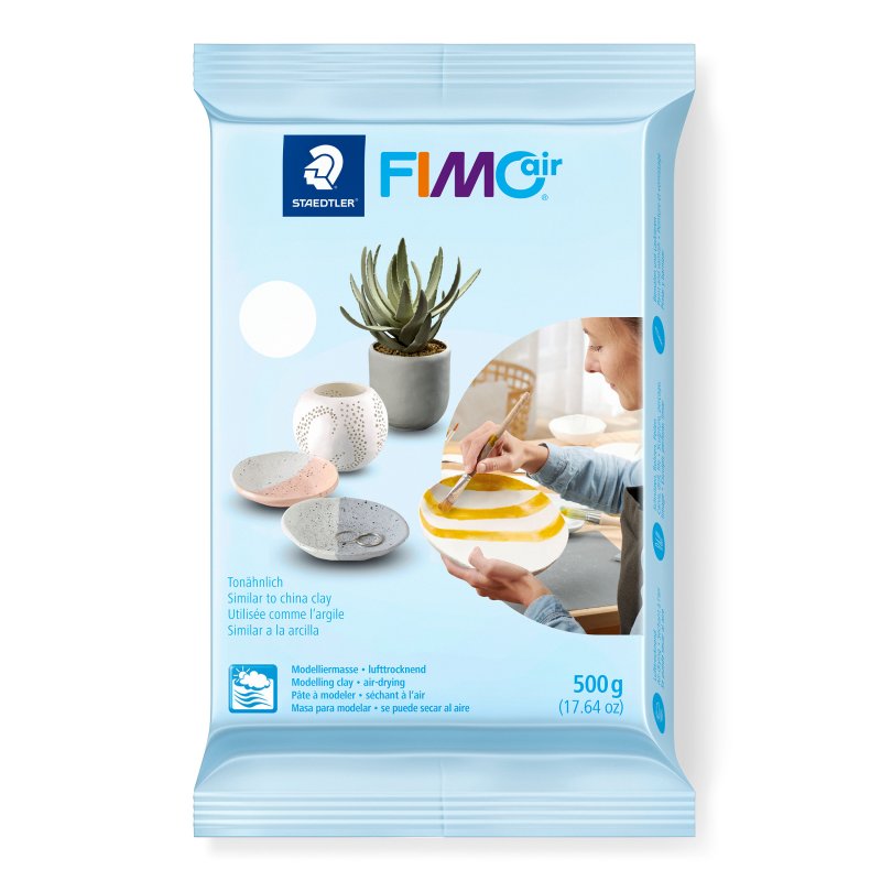 FIMO Air Basic Argile à modeler autodurcissante - 500 g - Blanc