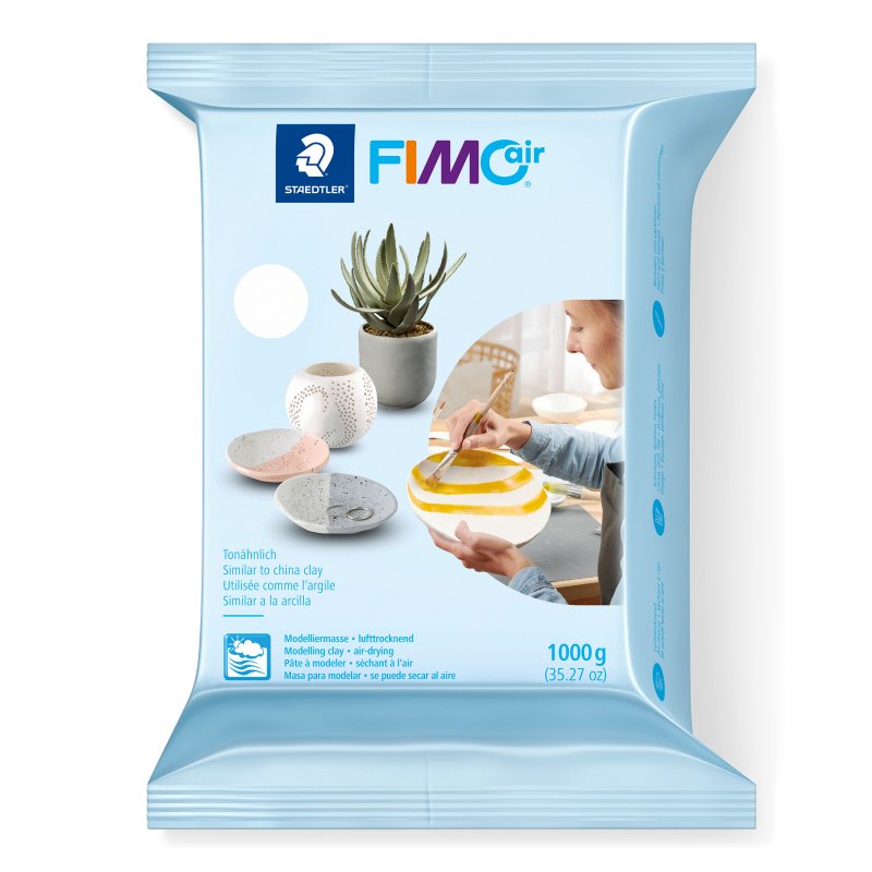FIMO Air Basic Argile à modeler autodurcissante - 1 kg - Blanc