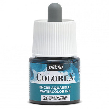 Pebeo Colorex Encre aquarelle 45 ml - 26 - Vert bouteille