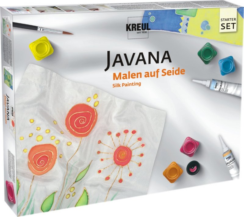 Kreul Javana Peinture sur soie Sets - Kit de démarrage pour peinture sur soie