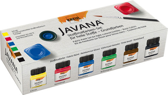 Kreul Javana Peinture textile Sets - Tissus clairs - 6 pièces