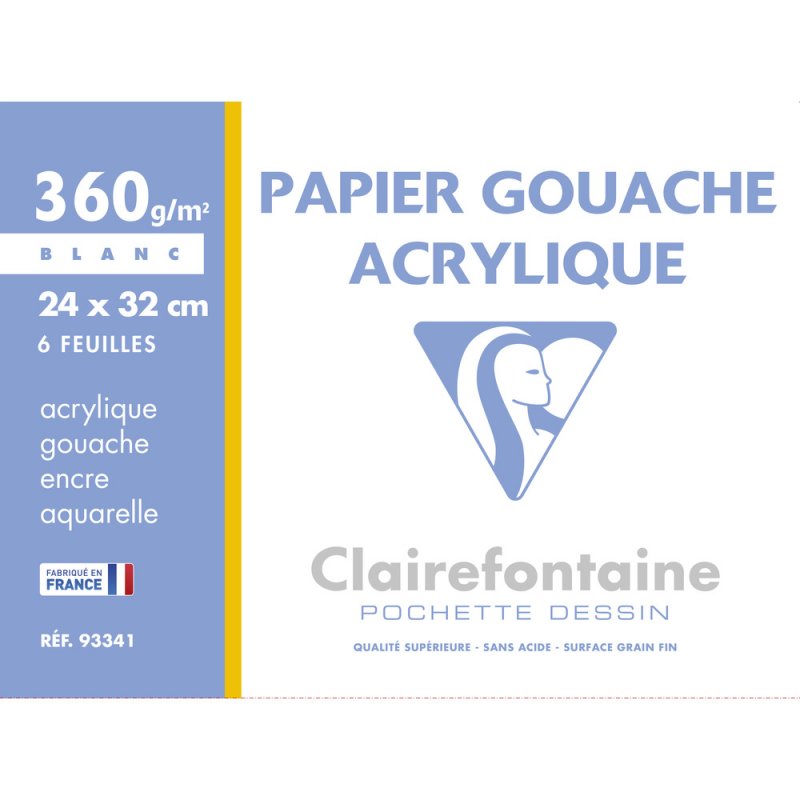 Clairefontaine Papier acrylique et gouache 360 g