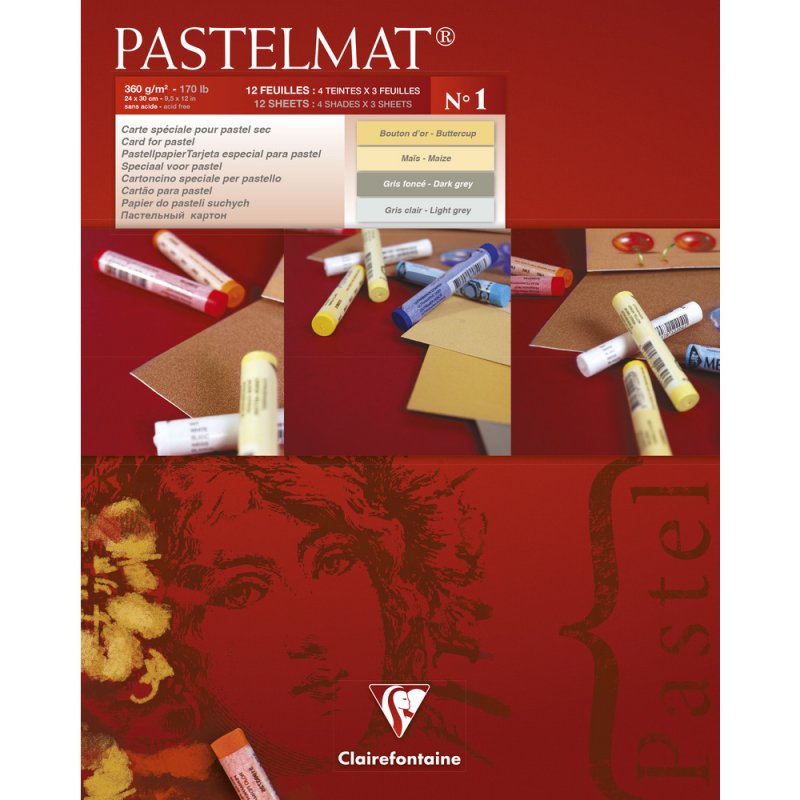 Clairefontaine Pastelmat Pastelblok 360 g - No. 1 - 24 x 30 cm
