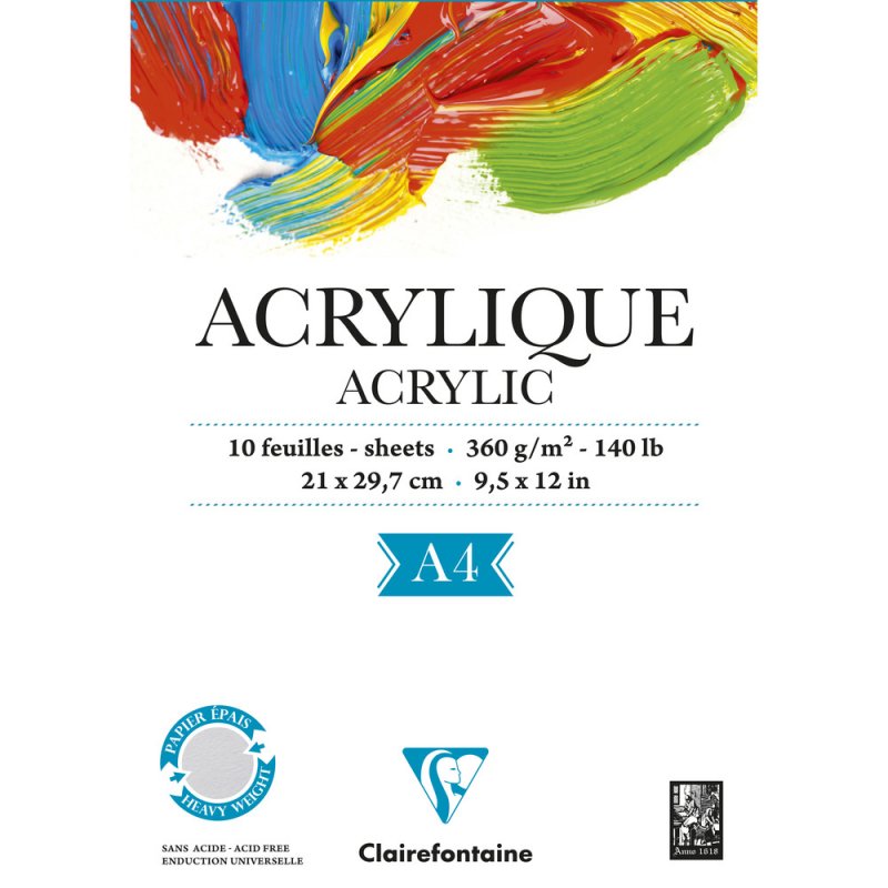 Clairefontaine Papier acrylique et gouache 360 g