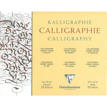Clairefontaine Calligraphie Bloc de papier 130 g - 24 x 30 cm - 25 feuilles