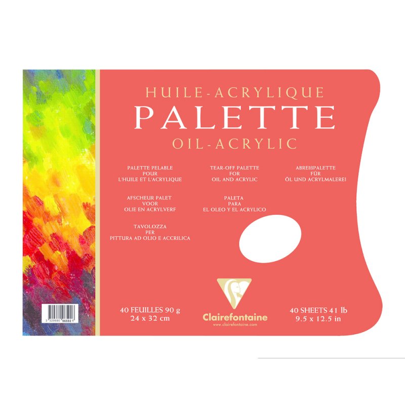 Clairefontaine Palette Peinture huile/acrylique 90 g