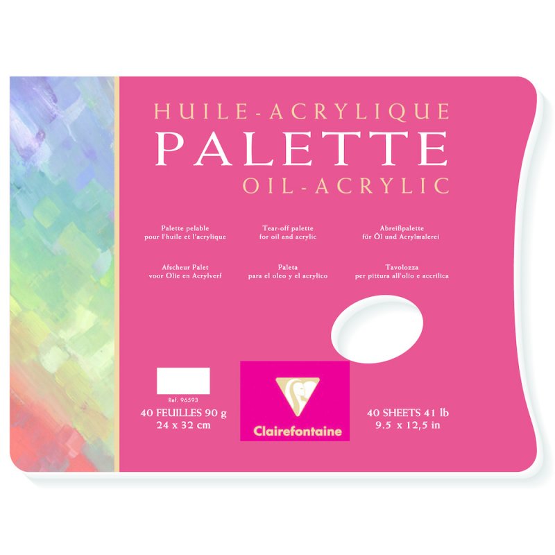 Clairefontaine Palette Peinture huile/acrylique 90 g
